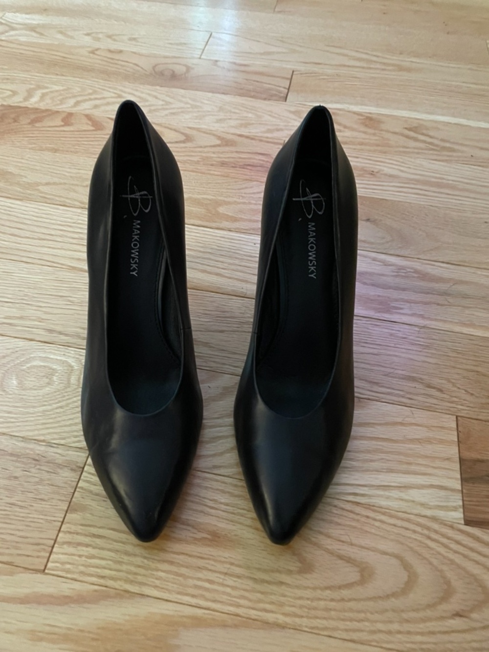Leather Pumps, Women’s Black Shoe
